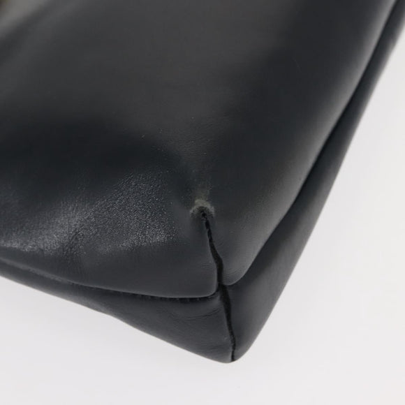 Salvatore Ferragamo Vala Shoulder Bag Leather Navy Gold Auth ar13751