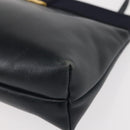 Salvatore Ferragamo Vala Shoulder Bag Leather Navy Gold Auth ar13751-14