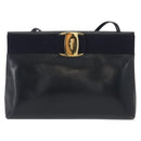 Salvatore Ferragamo Vala Shoulder Bag Leather Navy Gold Auth ar13751-13