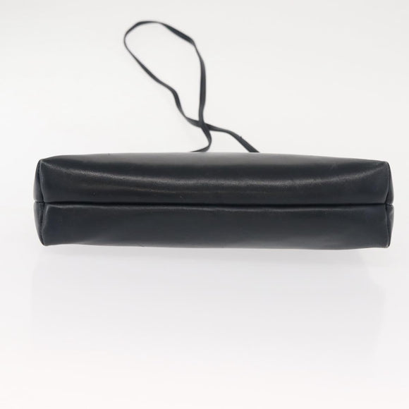 Salvatore Ferragamo Vala Shoulder Bag Leather Navy Gold Auth ar13751