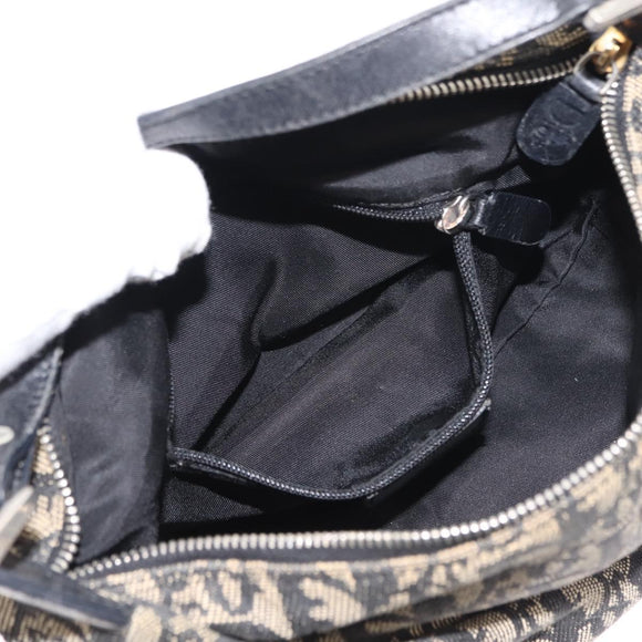 Christian Dior Trotter Canvas Hand Bag Navy Auth ar13752