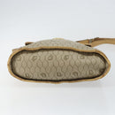 Christian Dior Honeycomb Canvas Shoulder Bag PVC Leather Beige Gold Auth ar13753-5