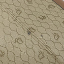 Christian Dior Honeycomb Canvas Shoulder Bag PVC Leather Beige Gold Auth ar13753-11