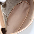 Christian Dior Honeycomb Canvas Shoulder Bag PVC Leather Beige Gold Auth ar13753-12