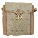 Christian Dior Honeycomb Canvas Shoulder Bag PVC Leather Beige Gold Auth ar13753-13