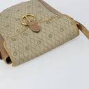 Christian Dior Honeycomb Canvas Shoulder Bag PVC Leather Beige Gold Auth ar13753-6