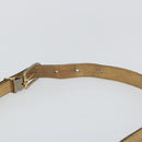 Christian Dior Honeycomb Canvas Shoulder Bag PVC Leather Beige Gold Auth ar13753-8