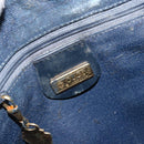 GUCCI Micro GG Canvas Bag PVC Leather Navy Gold 007 115 0093 Auth ar13754-19