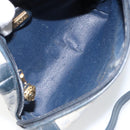 GUCCI Micro GG Canvas Bag PVC Leather Navy Gold 007 115 0093 Auth ar13754-10