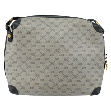 GUCCI Micro GG Canvas Bag PVC Leather Navy Gold 007 115 0093 Auth ar13754 - 0