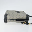 GUCCI Micro GG Canvas Bag PVC Leather Navy Gold 007 115 0093 Auth ar13754-3