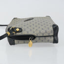 GUCCI Micro GG Canvas Bag PVC Leather Navy Gold 007 115 0093 Auth ar13754-4