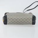 GUCCI Micro GG Canvas Bag PVC Leather Navy Gold 007 115 0093 Auth ar13754-5