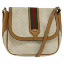 GUCCI Micro GG Supreme Web Sherry Line Bag PVC Beige 001 115 0914 Auth ar13755-1