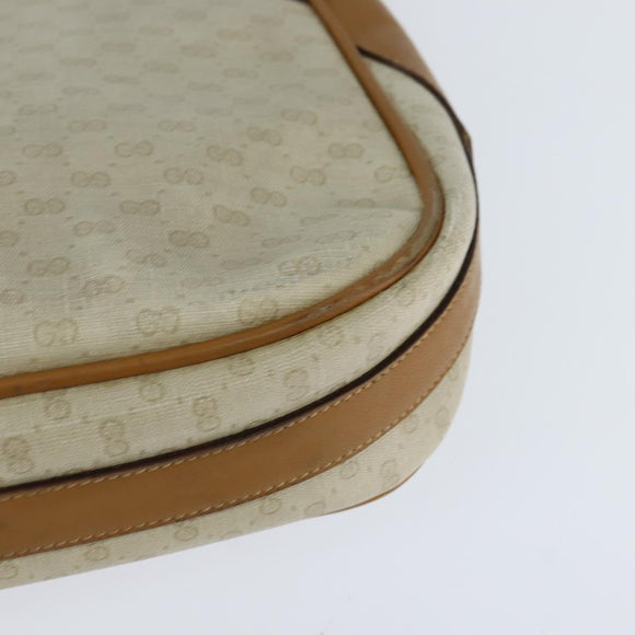 GUCCI Micro GG Supreme Web Sherry Line Bag PVC Beige 001 115 0914 Auth ar13755