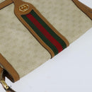GUCCI Micro GG Supreme Web Sherry Line Bag PVC Beige 001 115 0914 Auth ar13755-6