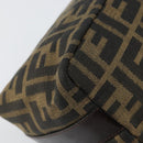 FENDI Zucca Canvas Vanity Hand Bag Black Brown Auth ar13759-16