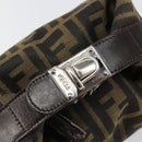FENDI Zucca Canvas Vanity Hand Bag Black Brown Auth ar13759-17