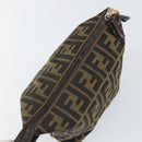 FENDI Zucca Canvas Vanity Hand Bag Black Brown Auth ar13759-9