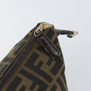 FENDI Zucca Canvas Vanity Hand Bag Black Brown Auth ar13759-18