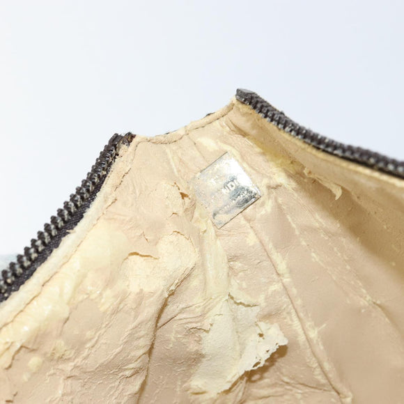 FENDI Zucca Canvas Vanity Hand Bag Black Brown Auth ar13759