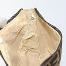 FENDI Zucca Canvas Vanity Hand Bag Black Brown Auth ar13759-19