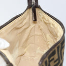 FENDI Zucca Canvas Vanity Hand Bag Black Brown Auth ar13759-20