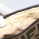 FENDI Zucca Canvas Vanity Hand Bag Black Brown Auth ar13759-12