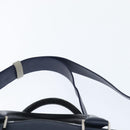 Christian Dior Business Bag Leather 2ways Navy Silver Auth ar13763-14