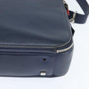 Christian Dior Business Bag Leather 2ways Navy Silver Auth ar13763-16