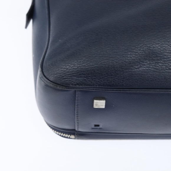 Christian Dior Business Bag Leather 2ways Navy Silver Auth ar13763
