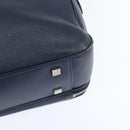 Christian Dior Business Bag Leather 2ways Navy Silver Auth ar13763-18