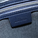 Christian Dior Business Bag Leather 2ways Navy Silver Auth ar13763-20