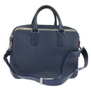 Christian Dior Business Bag Leather 2ways Navy Silver Auth ar13763-1