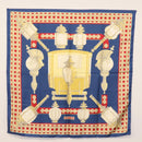HERMES Carre 90 Scarf ""FEUX DE ROUTE"" Silk Blue Auth ar13764-7