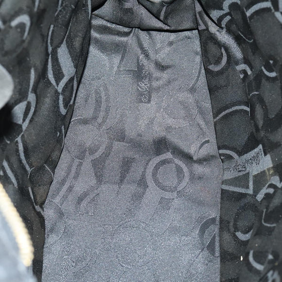 Salvatore Ferragamo Vala Bag Leather Canvas 3 Set Black Auth ar13765