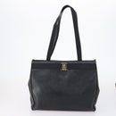 Salvatore Ferragamo Vala Bag Leather Canvas 3 Set Black Auth ar13765-2