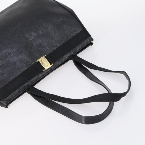 Salvatore Ferragamo Vala Bag Leather Canvas 3 Set Black Auth ar13765