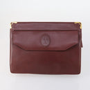 CARTIER Must Line Clutch Bag Leather 3 Set Bordeaux Black beige Auth ar13766-11