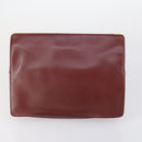 CARTIER Must Line Clutch Bag Leather 3 Set Bordeaux Black beige Auth ar13766-12