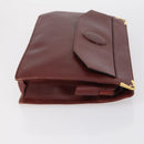 CARTIER Must Line Clutch Bag Leather 3 Set Bordeaux Black beige Auth ar13766-13