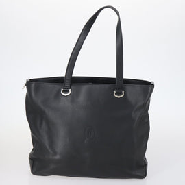 CARTIER Must Line Clutch Bag Leather 3 Set Bordeaux Black beige Auth ar13766 - 0