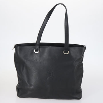 CARTIER Must Line Clutch Bag Leather 3 Set Bordeaux Black beige Auth ar13766 - 0