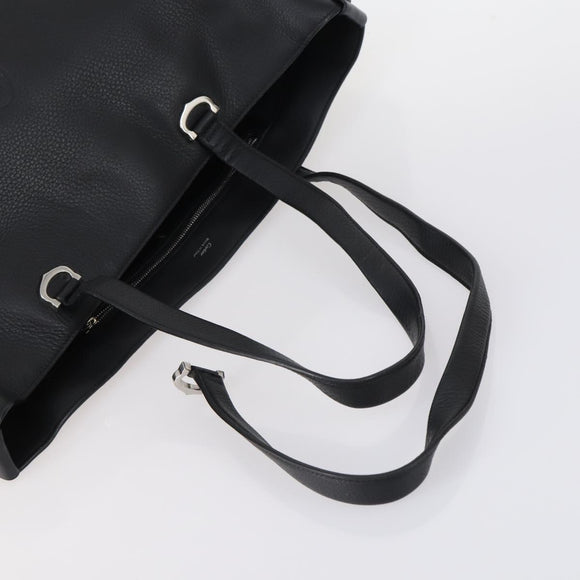 CARTIER Must Line Clutch Bag Leather 3 Set Bordeaux Black beige Auth ar13766