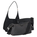 GUCCI GG Canvas Bag Canvas nylon 3 Set Black Auth ar13767-1