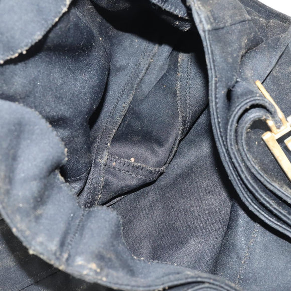 FENDI Pecan Bag Canvas Coated Canvas 3 Set Black Brown Auth ar13768