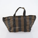 FENDI Pecan Bag Canvas Coated Canvas 3 Set Black Brown Auth ar13768-17