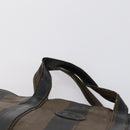 FENDI Pecan Bag Canvas Coated Canvas 3 Set Black Brown Auth ar13768-20