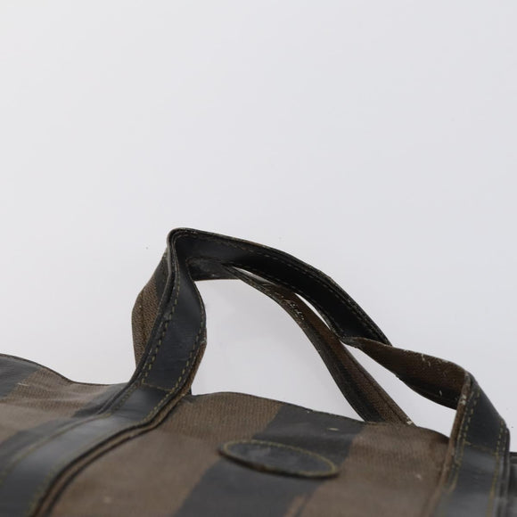 FENDI Pecan Bag Canvas Coated Canvas 3 Set Black Brown Auth ar13768
