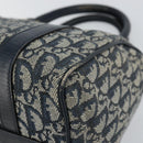 Christian Dior Trotter Canvas Mini Boston Bag Navy Gold Auth ar13772-14